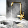 Bower Palma Instant Boiling Water Tap With Boiler & Filter - Brushed Brass