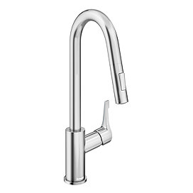 Bower Silvio Single Lever Kitchen Mixer with Pull Out Spray - Chrome
