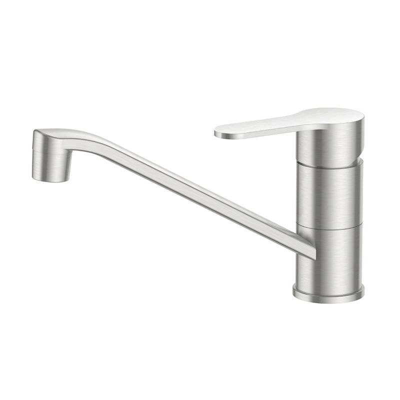 Bower Single Lever Kitchen Sink Mixer Tap With Swivel Spout Brushed   Bwkt307 