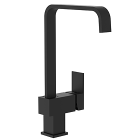 Bower Square Single Lever Mono Sink Mixer - Matt Black