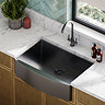 Bower Toronto C-Spout Dual Lever Kitchen Sink Mixer - Gunmetal Grey