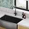 Bower Toronto C-Spout Dual Lever Kitchen Sink Mixer - Gunmetal Grey