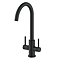 Bower Toronto C-Spout Dual Lever Kitchen Sink Mixer - Matt Black