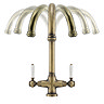 Bower Traditional Antique Brass Dual-Lever Kitchen Tap with Pull-Out Rinse