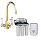 Bower Traditional Brushed Brass 3-in-1 Water Purifier Tap (incl. System with Plastic Tank)