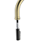 Bower Traditional Brushed Brass Dual-Lever Kitchen Tap with Pull-Out Rinse