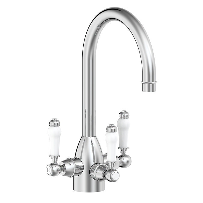 Bower Traditional Chrome 3-in-1 Water Purifier Tap (incl. System with Plastic Tank)