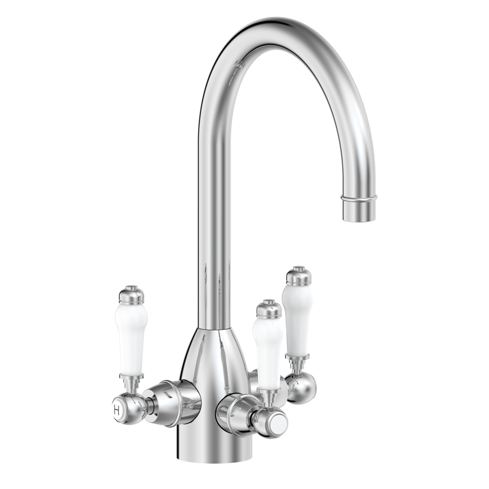 Bower Traditional Chrome 3-in-1 Water Purifier Tap (incl. System with ...