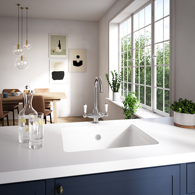 Bower Traditional Chrome Kitchen Tap with Undersink Water Purifier - Filtered Cold Water