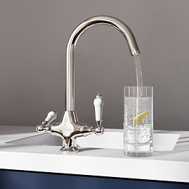 Bower Traditional Chrome Kitchen Tap with Undersink Water Purifier - Filtered Cold Water