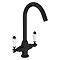 Bower Traditional Matt Black Kitchen Tap with Undersink Water Purifier - Filtered Cold Water