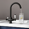 Bower Traditional Matt Black Kitchen Tap with Undersink Water Purifier - Filtered Cold Water