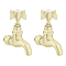 Bower Traditional Wall Mounted Bib Taps - Brushed Brass