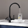 Bower Trafalgar Matt Black Kitchen Tap with Undersink Water Purifier - Filtered Cold Water