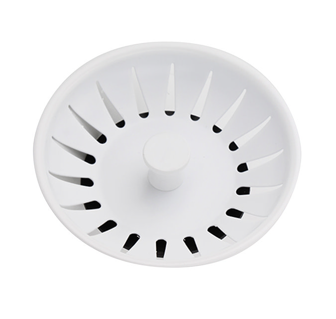 Bower Universal Kitchen Sink Basket Strainer Waste White