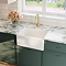 Bower White Ceramic Belfast Kitchen Sink 595 x 455 x 254mm