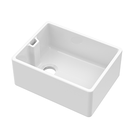 Bower White Ceramic Belfast Kitchen Sink 595 x 455 x 254mm