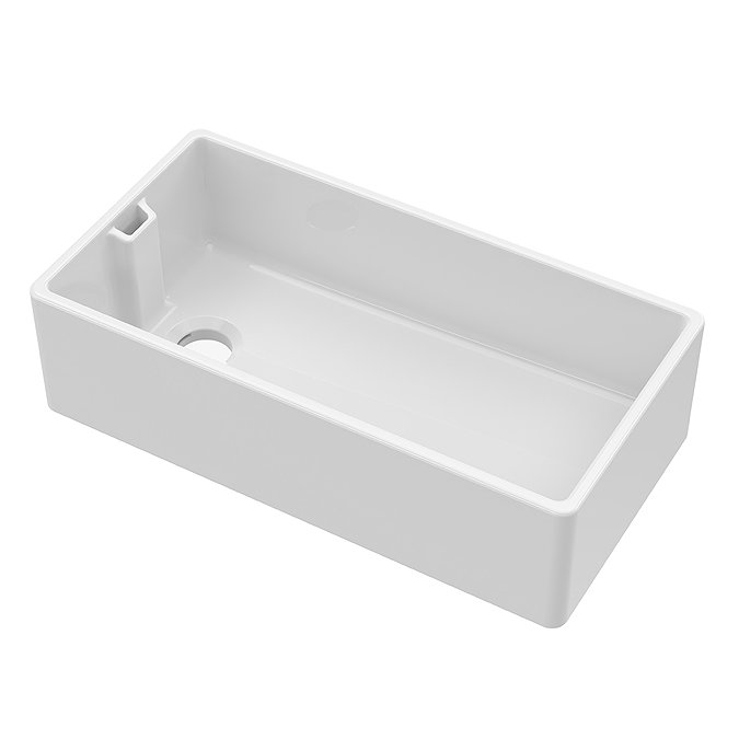 Bower White Ceramic Belfast Kitchen Sink 895 x 460 x 245mm