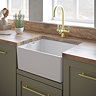 Bower White Ceramic Belfast Kitchen Sink + Waste