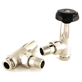 Bradley Manual Traditional Radiator Valve Kit - Satin Nickel Large Image
