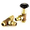 Bradley Manual Traditional Radiator Valve Kit - Brass Bronze Large Image