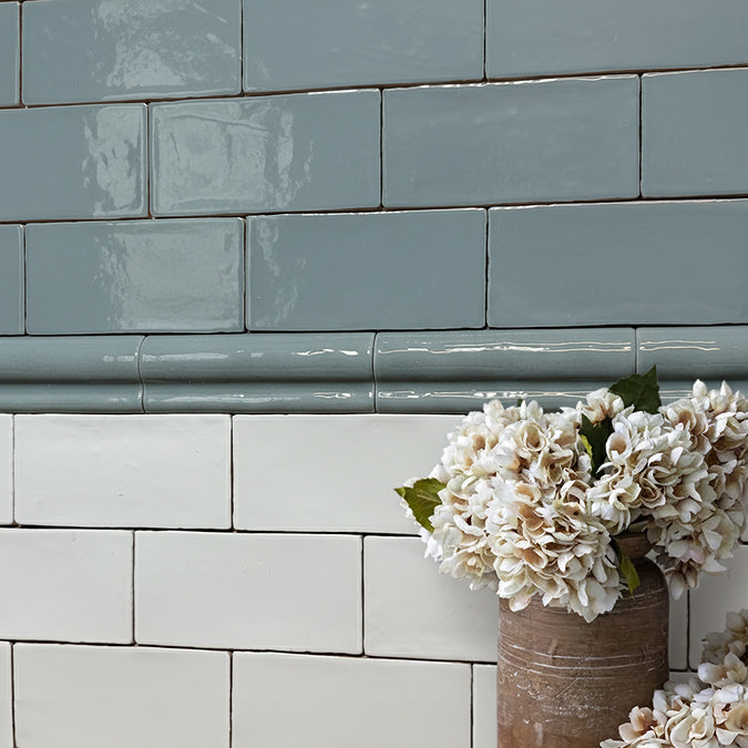 Bramley Rustic Blue Gloss Border Tile