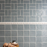 Stonehouse Studio Bramley Rustic Blue Gloss Wall Tiles - 150 x 150mm