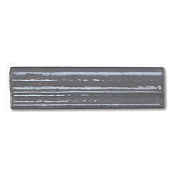 Bramley Rustic Dark Grey Gloss Border Tile - 50 x 150mm