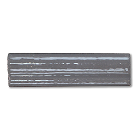 Bramley Rustic Dark Grey Gloss Border Tile - 50 x 150mm