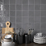 Bramley Rustic Dark Grey Gloss Wall Tiles - 150 x 150mm