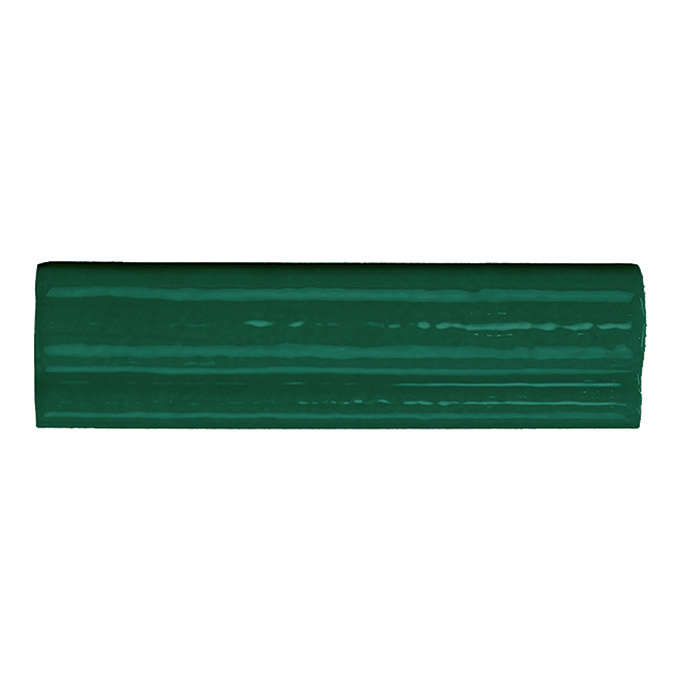 Bramley Rustic Green Gloss Border Tile - 50 x 150mm