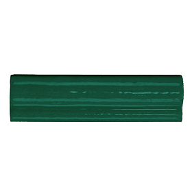 Bramley Rustic Green Gloss Border Tile - 50 x 150mm