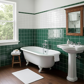 Bramley Rustic Green Gloss Wall Tiles - 150 x 150mm