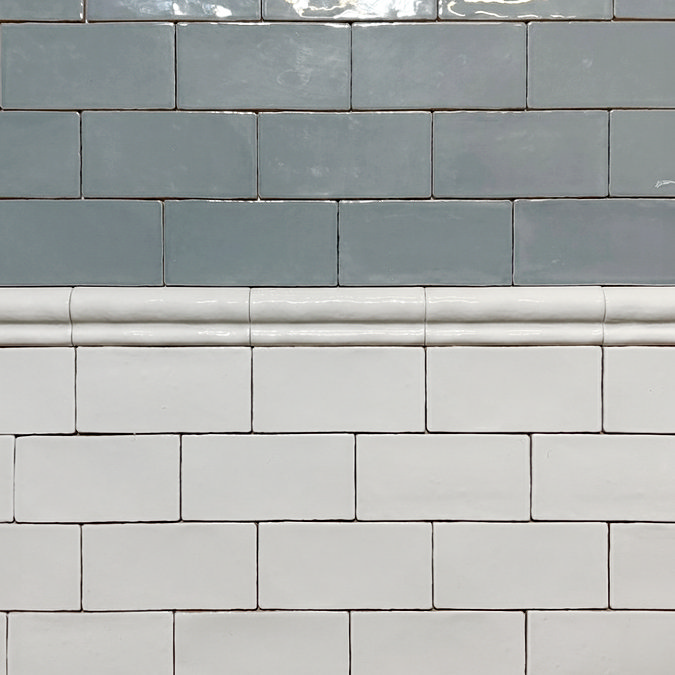 Bramley Rustic White Gloss Border Tile