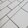 Bramley Rustic White Gloss Border Tile - 50 x 150mm
