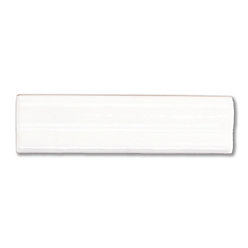 Bramley Rustic White Gloss Border Tile - 50 x 150mm