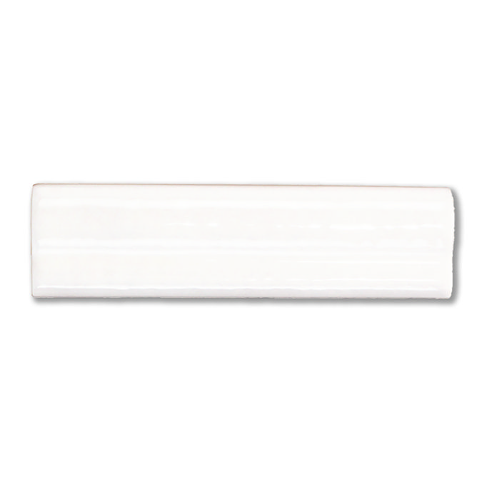 Bramley Rustic White Gloss Border Tile - 50 x 150mm