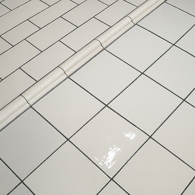Bramley Rustic White Gloss Wall Tiles - 75 x 150mm