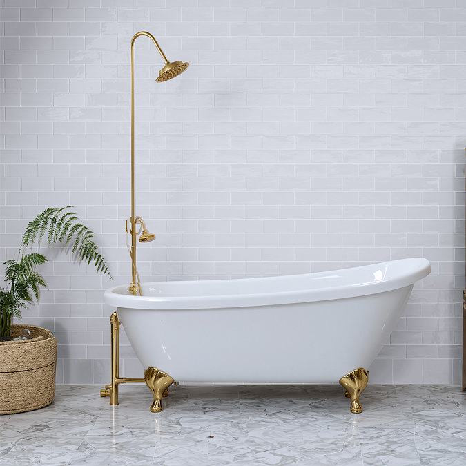 Bramley Rustic White Gloss Wall Tiles - 75 x 150mm