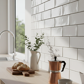 Bramley Rustic White Gloss Wall Tiles