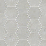 Brandon Hexagon Grey Concrete Effect Tiles - 210 x 250mm