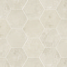 Brandon Hexagon Ivory Concrete Effect Tiles - 210 x 250mm