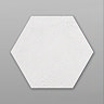 Brandon Hexagon White Concrete Effect Tiles - 210 x 250mm
