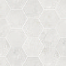 Brandon Hexagon White Concrete Effect Tiles - 210 x 250mm