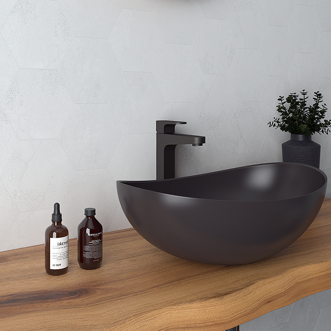 Brandon Hexagon White Concrete Effect Tiles - 210 x 250mm