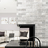 Branford White Rustic Brick Effect Tiles - 75 x 280mm