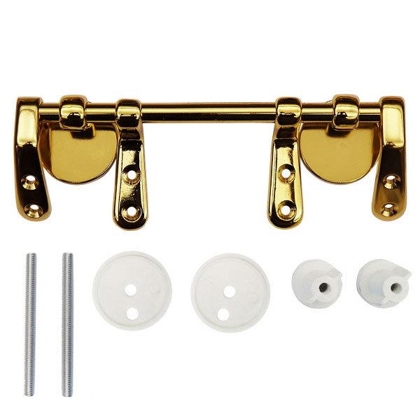 Brass Bar Hinge Set for Wooden Toilet Seats at Victorian Plumbing UK