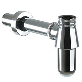 Brass Bottle Trap with 300mm Outlet Pipe - Chrome - 202166 Medium Image