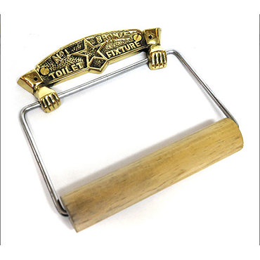 Brass Famous No1 Toilet Roll Fixture - J301 Profile Large Image