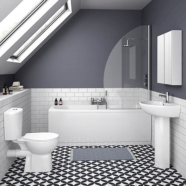 Brisbane 5-Piece Modern Bathroom Suite Profile Large Image